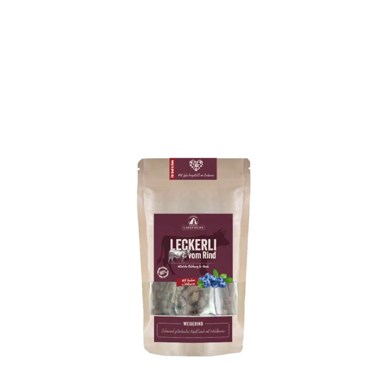 Leckerli vom Weiderind mit Kartoffeln, verfeinert mit Waldbeeren