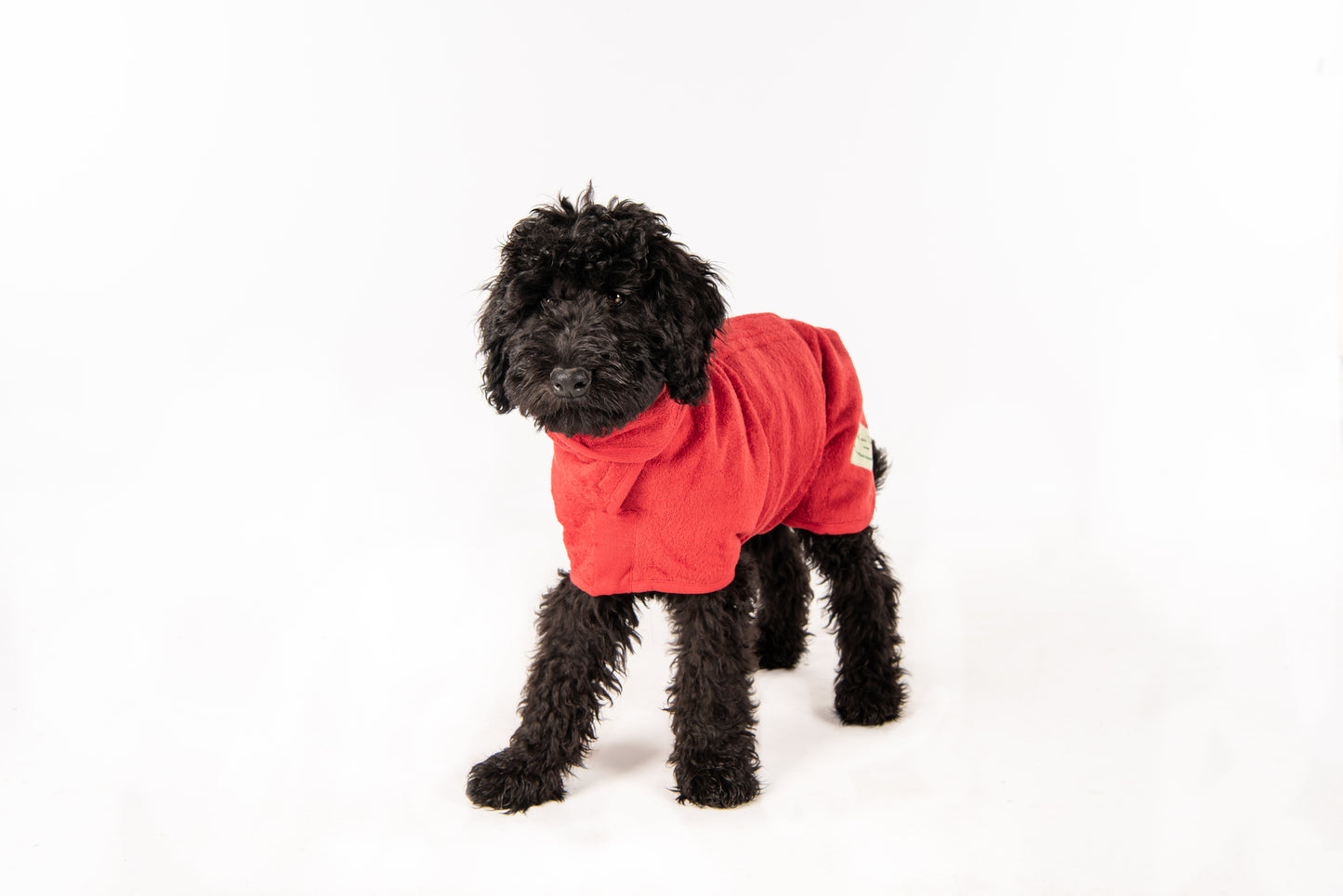 Dog Bathrobe Brick Red