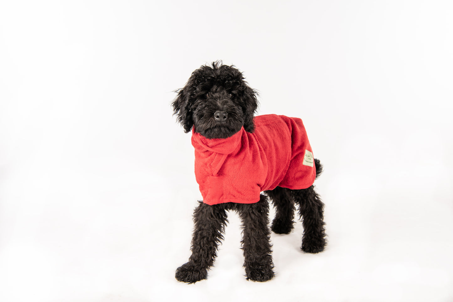 Dog Bathrobe Brick Red