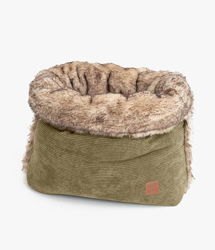 Snuggle Bag - Corduroy &amp; Faux Fur/Khaki