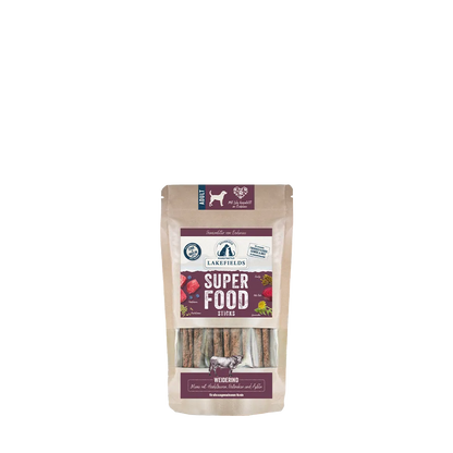 Superfood Sticks vom Rind verfeinert mit Karotte, Apfel und Leinsamen