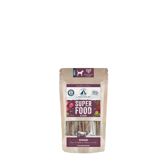 Superfood Sticks vom Rind verfeinert mit Karotte, Apfel und Leinsamen
