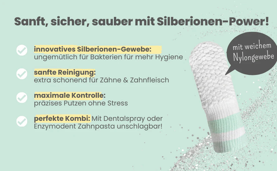 Silberling: Antibakterieller Zahnpflege-Fingerling für Hunde