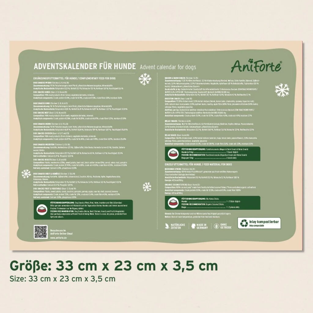 Adventskalender Aniforte 2025 für Hunde