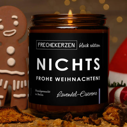 Geschenkkerze: Nichts frohe weihnachten!