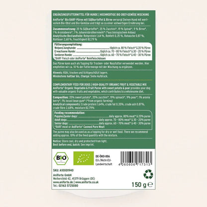 Bio BARF Püree Süsskartoffel & Birne