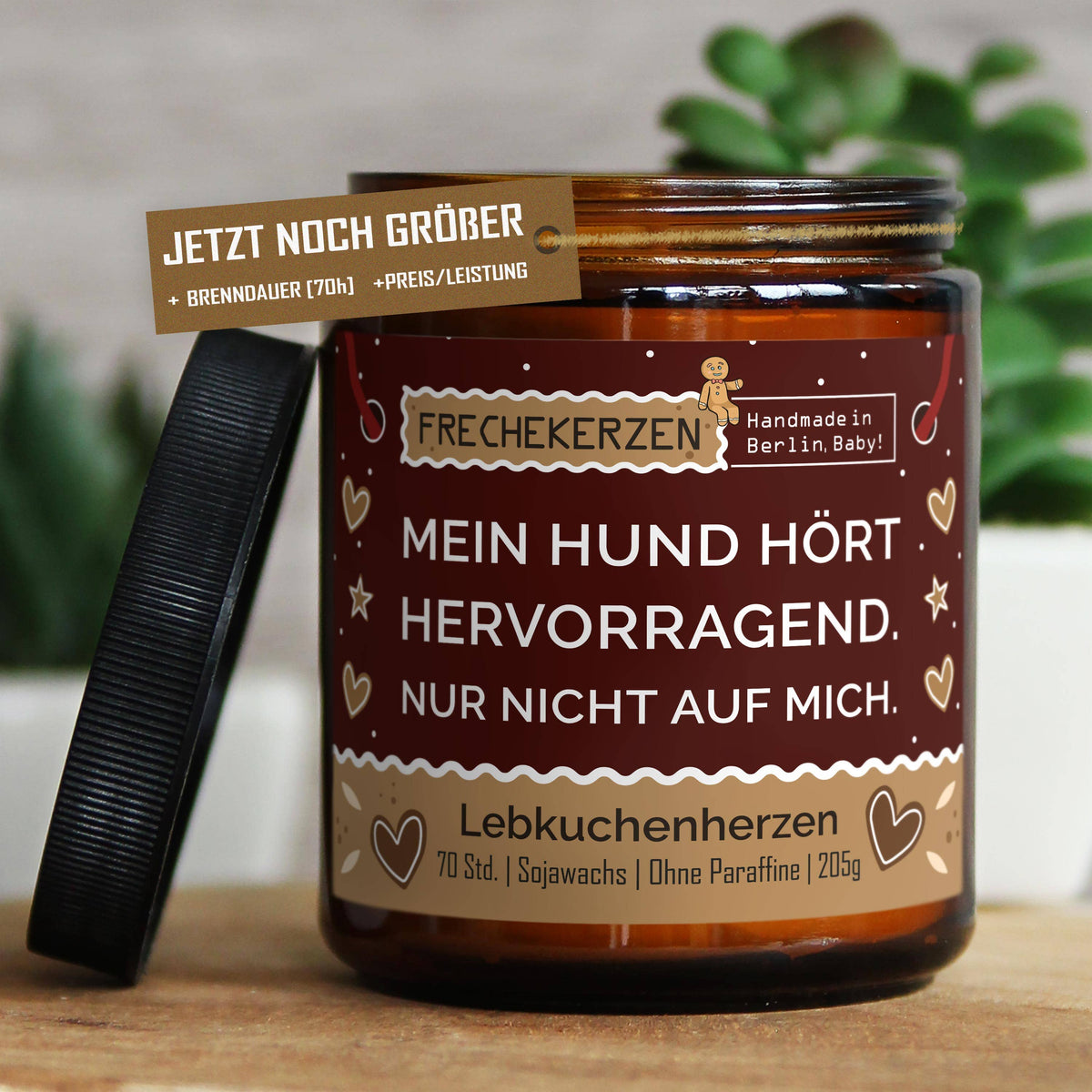 Geschenkkerze | mein hund hört hervorragend. nur nicht auf m
