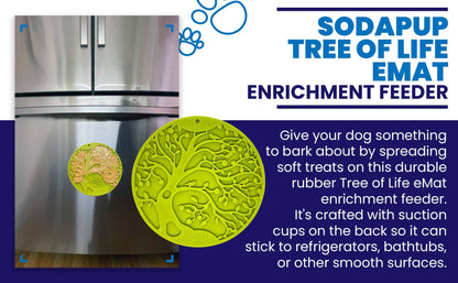 Lick mat 'Tree of Life' - lick mat with suction cups