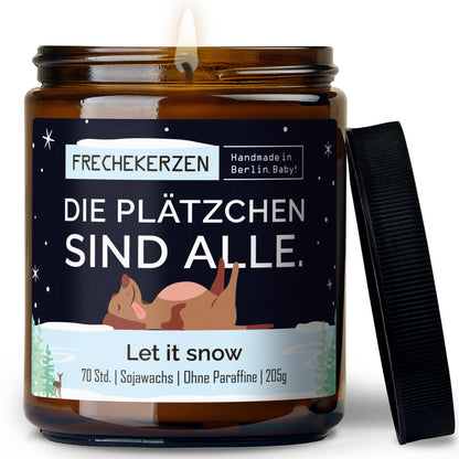 Freche Kerze | Die plätzchen sind alle.| Geschenk Soja