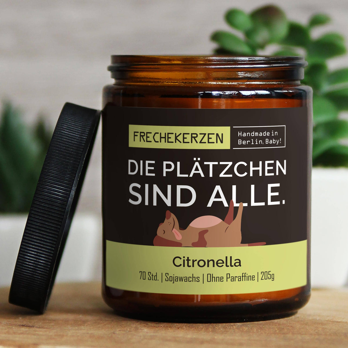 Freche Kerze | Die plätzchen sind alle.| Geschenk Soja