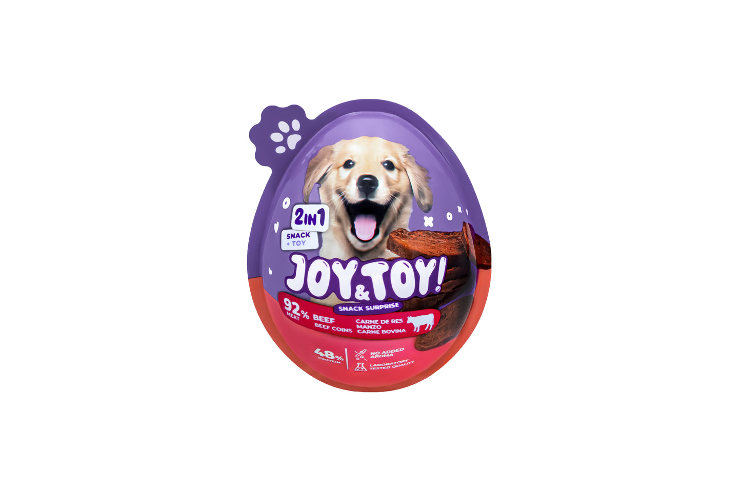 Joy & Toy 2-in-1-Überraschungsei für Hunde - Rind