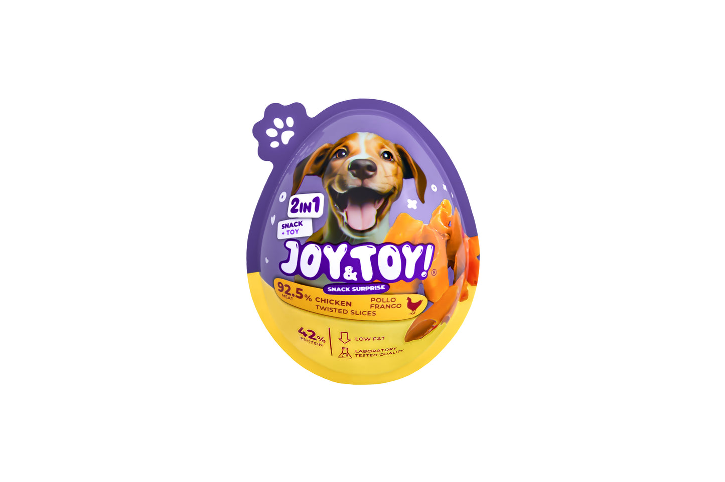 Joy & Toy 2-in-1-Überraschungsei für Hunde - Huhn