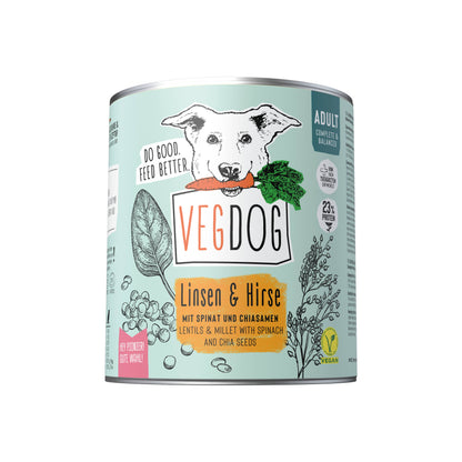 VEGDOG ADULT Linsen & Hirse