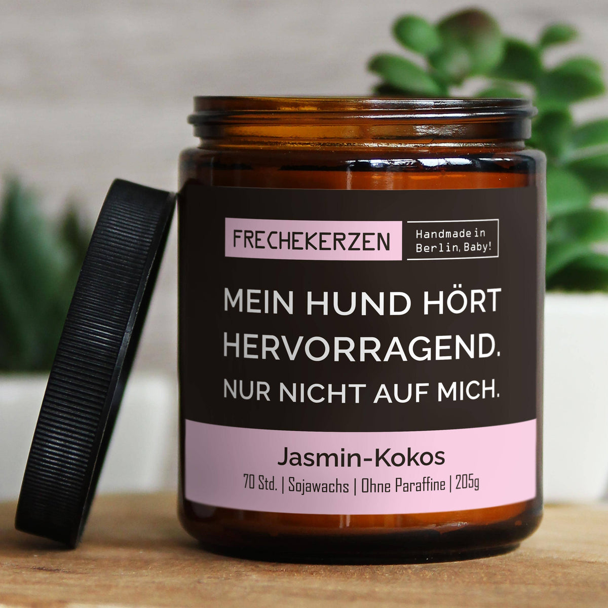 Geschenkkerze | mein hund hört hervorragend. nur nicht auf m