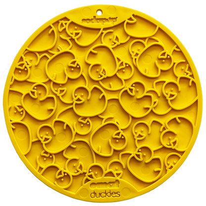 Leckmatte mit Saugnäpfen in Entchenoptik