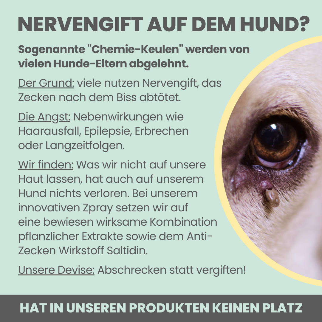'Zpray' Zeckenspray für Hunde gegen Zecken, Flöhe, Milben & Mücken