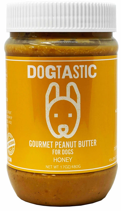 Dogtastic Gourmet Erdnussbutter für Hunde mit Honiggeschmack