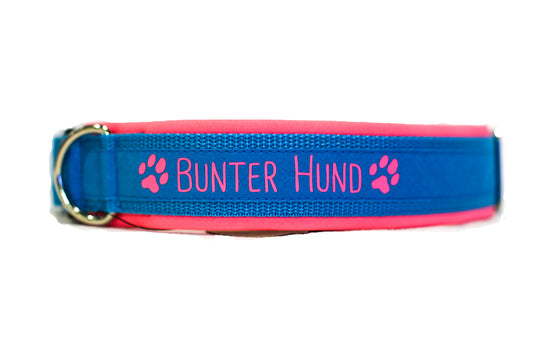 Collar 'Bunter Hund' turquoise/plasma