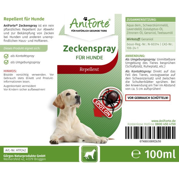 Tick ​​spray for dogs